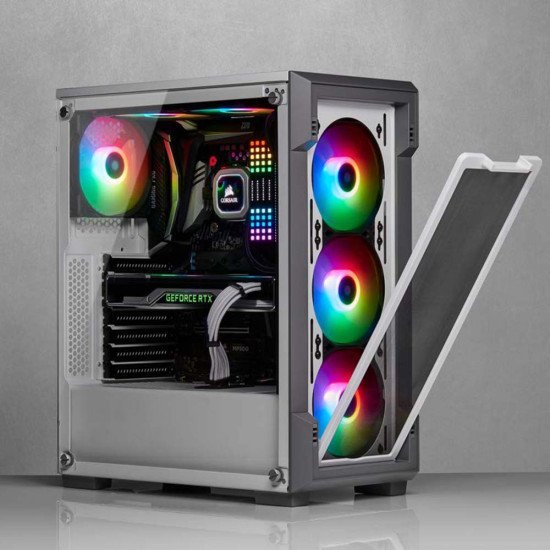 Corsair Icue 220T RGB Airflow Tempered Glass Mid-Tower Smart Case white Corsair Icue 220T RGB Airflow Tempered Glass Mid-Tower Smart Case white