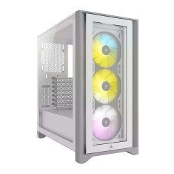 Corsair iCUE 4000X RGB Tempered Glass Mid-Tower ATX Case White