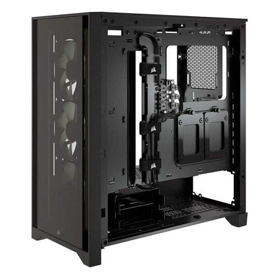 Corsair iCUE 4000X RGB Tempered Glass Mid-Tower ATX Case Black Corsair iCUE 4000X RGB Tempered Glass Mid-Tower ATX Case Black