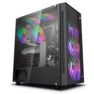 Deepcool Matrexx 55 Mesh ADD-RGB 4F Mid-Tower Tempered Glass, Alloy Steel Gaming Cabinet