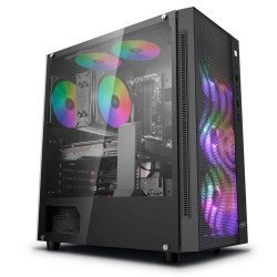 Deepcool Matrexx 55 Mesh ADD-RGB 4F Mid-Tower Tempered Glass, Alloy Steel Gaming Cabinet