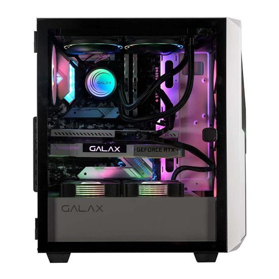 Galax Revolution - 01 Mid Tower Gaming Case with 4 ARGB Fans white Galax Revolution - 01 Mid Tower Gaming Case with 4 ARGB Fans white