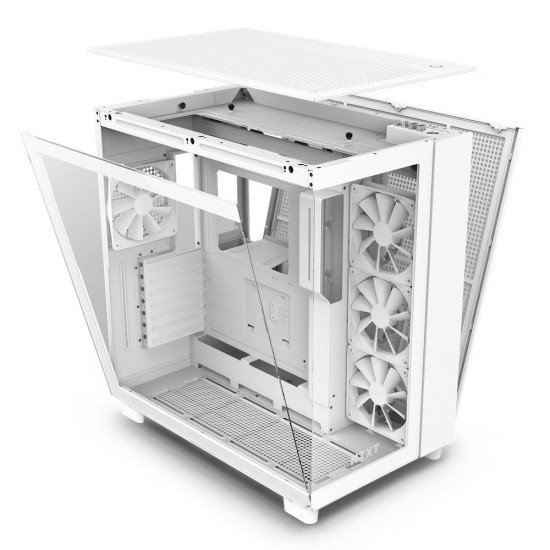 NZXT H9 Flow Mid Tower Gaming Cabinet - White