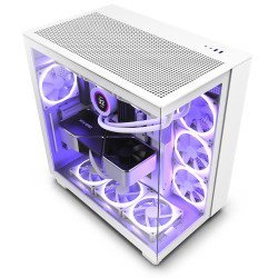 NZXT H9 Flow Mid Tower Gaming Cabinet - White