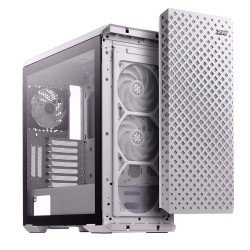 XPG Defender Pro Mid-Tower Chassis E-ATX with MESH Front Panel ARGB Strips Lighting Effects White
