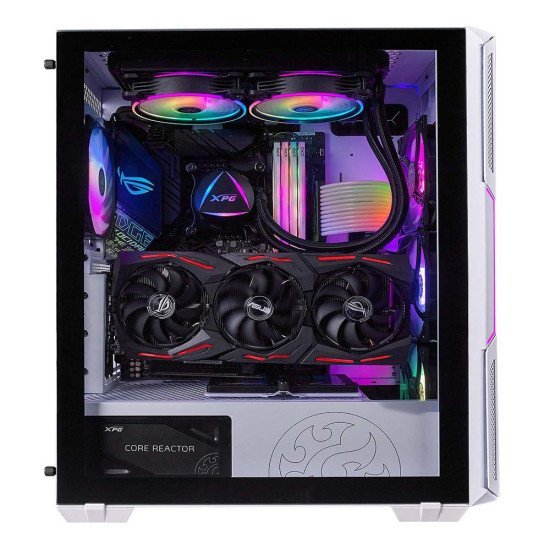 XPG Starker Air Mid Tower Tempered Glass White Computer Case Gaming Cabinet XPG Starker Air Mid Tower Tempered Glass White Computer Case Gaming Cabinet