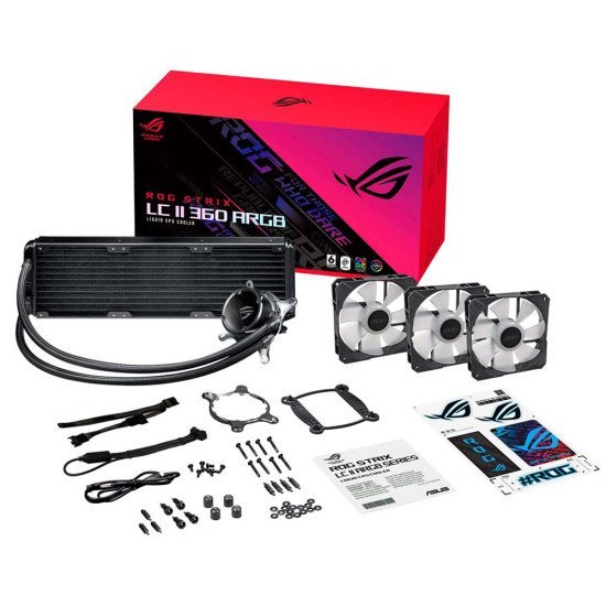 Asus Rog Strix LC II 360 ARGB All-in-one Liquid CPU Cooler with Aura Sync Asus Rog Strix LC II 360 ARGB All-in-one Liquid CPU Cooler with Aura Sync