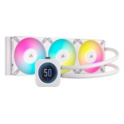 Corsair iCUE H150i Elite LCD XT Liquid CPU Cooler - White