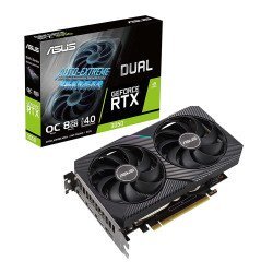 ASUS Dual GeForce RTX™ 3050 8GB GDDR6 with two powerful Axial-tech fans ASUS Dual GeForce RTX™ 3050 8GB GDDR6 with two powerful Axial-tech fans
