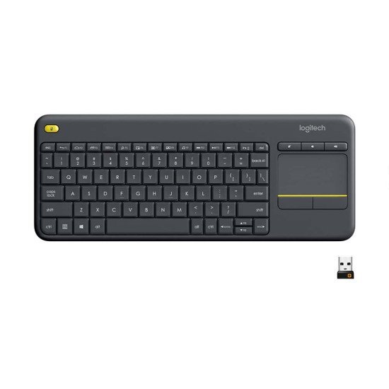 Logitech K400 Plus Wireless Touch TV Keyboard with Easy Media Control and Built-in Touchpad Logitech K400 Plus Wireless Touch TV Keyboard with Easy Media Control and Built-in Touchpad