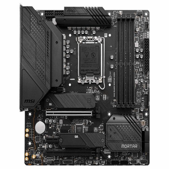 MSI MAG B660M Mortar MicroATX Gaming Motherboard LGA 1700 DDR4 (Intel Core 12th Gen Processors) 