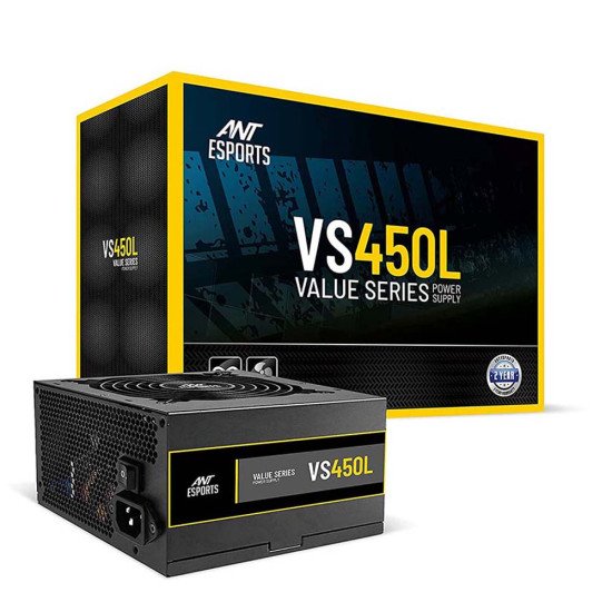 Ant Esports VS450L 450 Watt Non-Modular Continuous Power Gaming Power Supply Ant Esports VS450L 450 Watt Non-Modular Continuous Power Gaming Power Supply