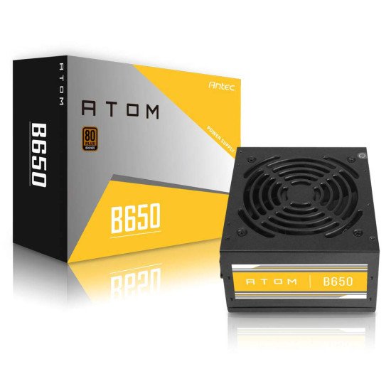 Antec Atom B650 Bronze 650 Watt 80 Plus Certified Power Supply with Active Power Factor Correction Antec Atom B650 Bronze 650 Watt 80 Plus Certified Power Supply with Active Power Factor Correction