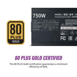 Cooler Master MWE 750 Gold V2 Power Supply - Fully Modular 80 Plus Gold Certified Cooler Master MWE 750 Gold V2 Power Supply - Fully Modular 80 Plus Gold Certified