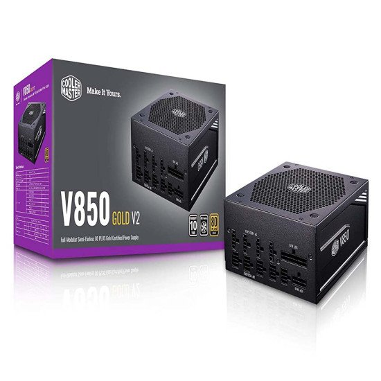 Cooler Master V850 Gold V2, 80 Plus Gold Certified Fully Modular Power Supply Cooler Master V850 Gold V2, 80 Plus Gold Certified Fully Modular Power Supply