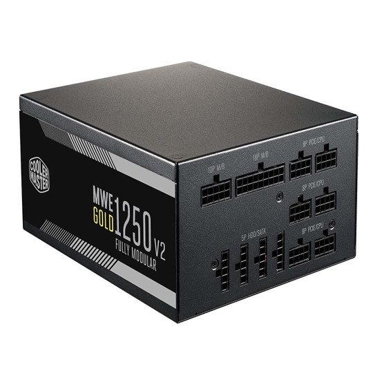 Cooler Master MWE 1250 V2 1250 Watt 80 Plus Gold Fully Modular Power Supply Cooler Master MWE 1250 V2 1250 Watt 80 Plus Gold Fully Modular Power Supply