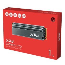 XPG GAMMIX S70 Blade M.2 NVME 1TB PCIe Gen4x4 2280 Internal Solid State Drive/SSD, Read/Write Up to 7,400/6800 MB/s